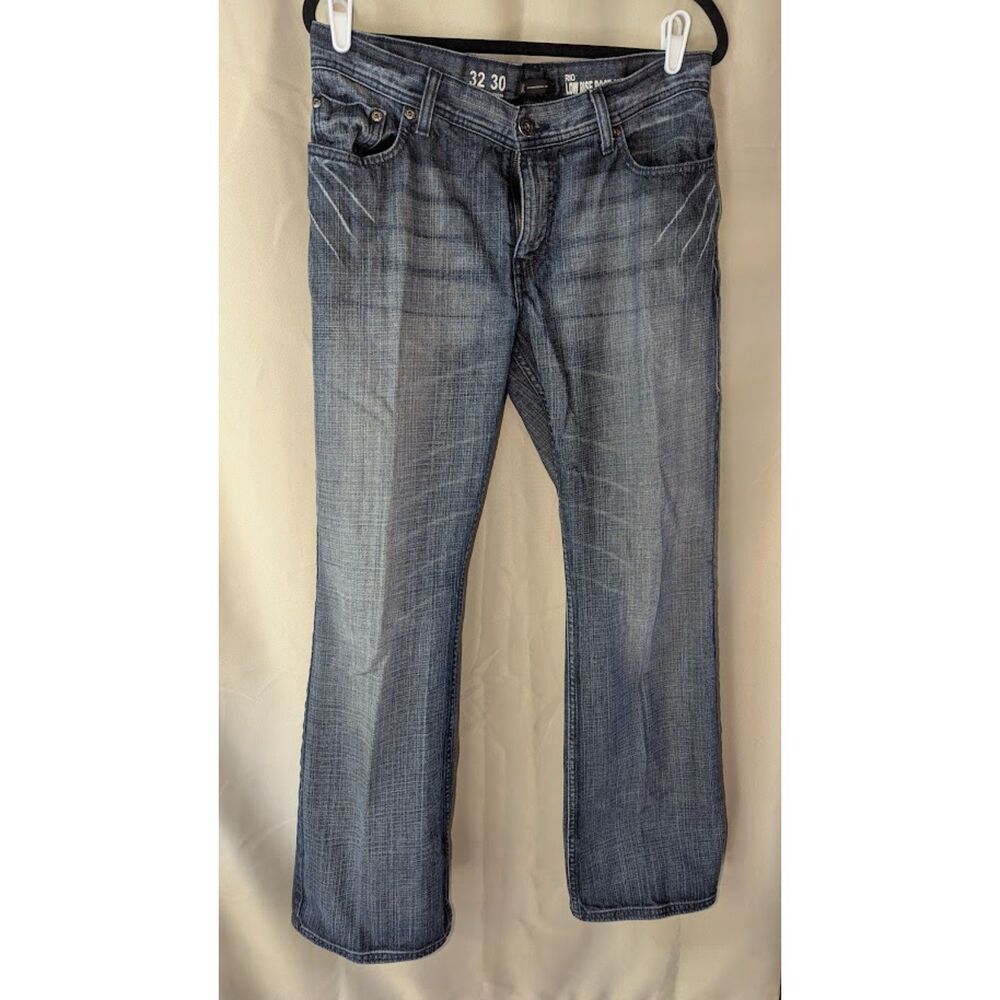 Y2K INC International Concepts Rio Low Rise Bootcut Faded Grunge Jeans 32 x 30